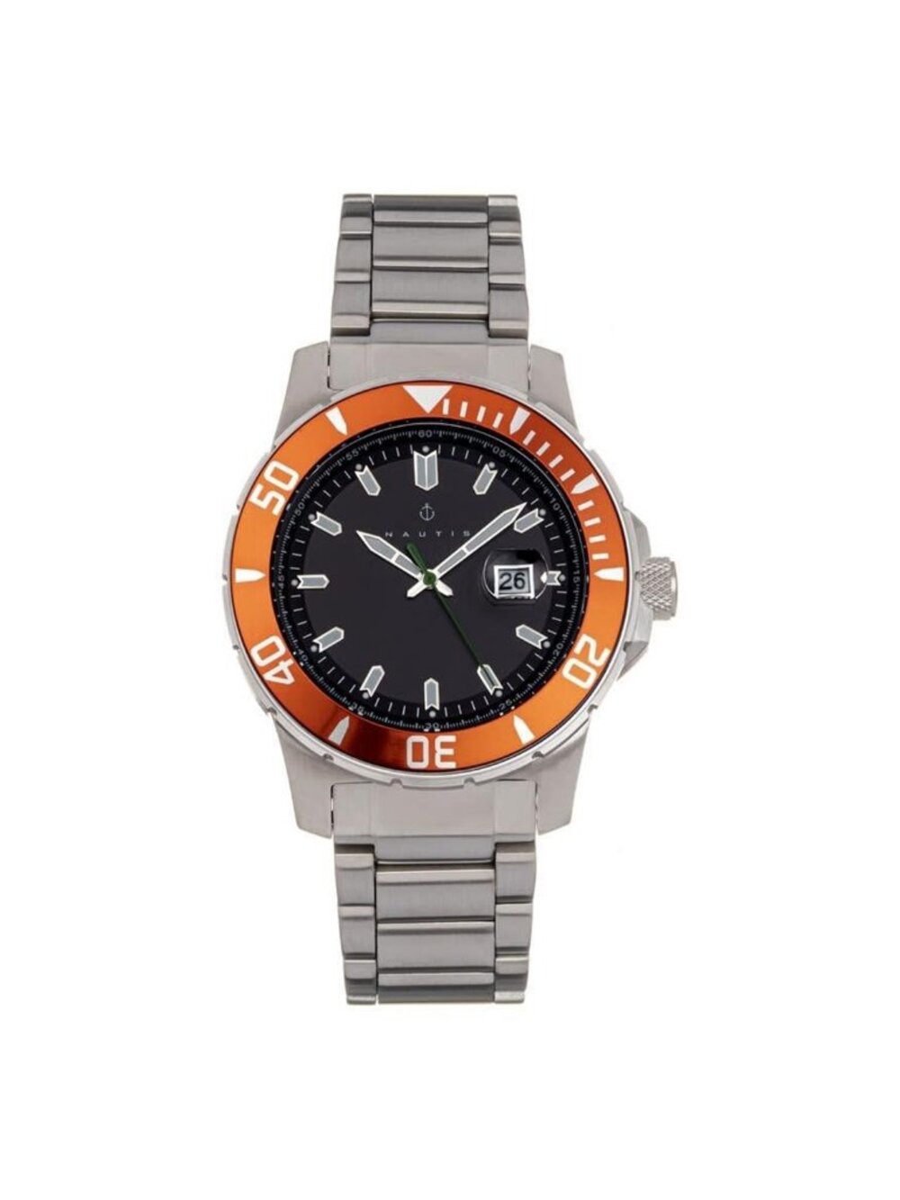 NWT Nautis Admiralty Pro 200 Quartz Black Dial Men's Watch